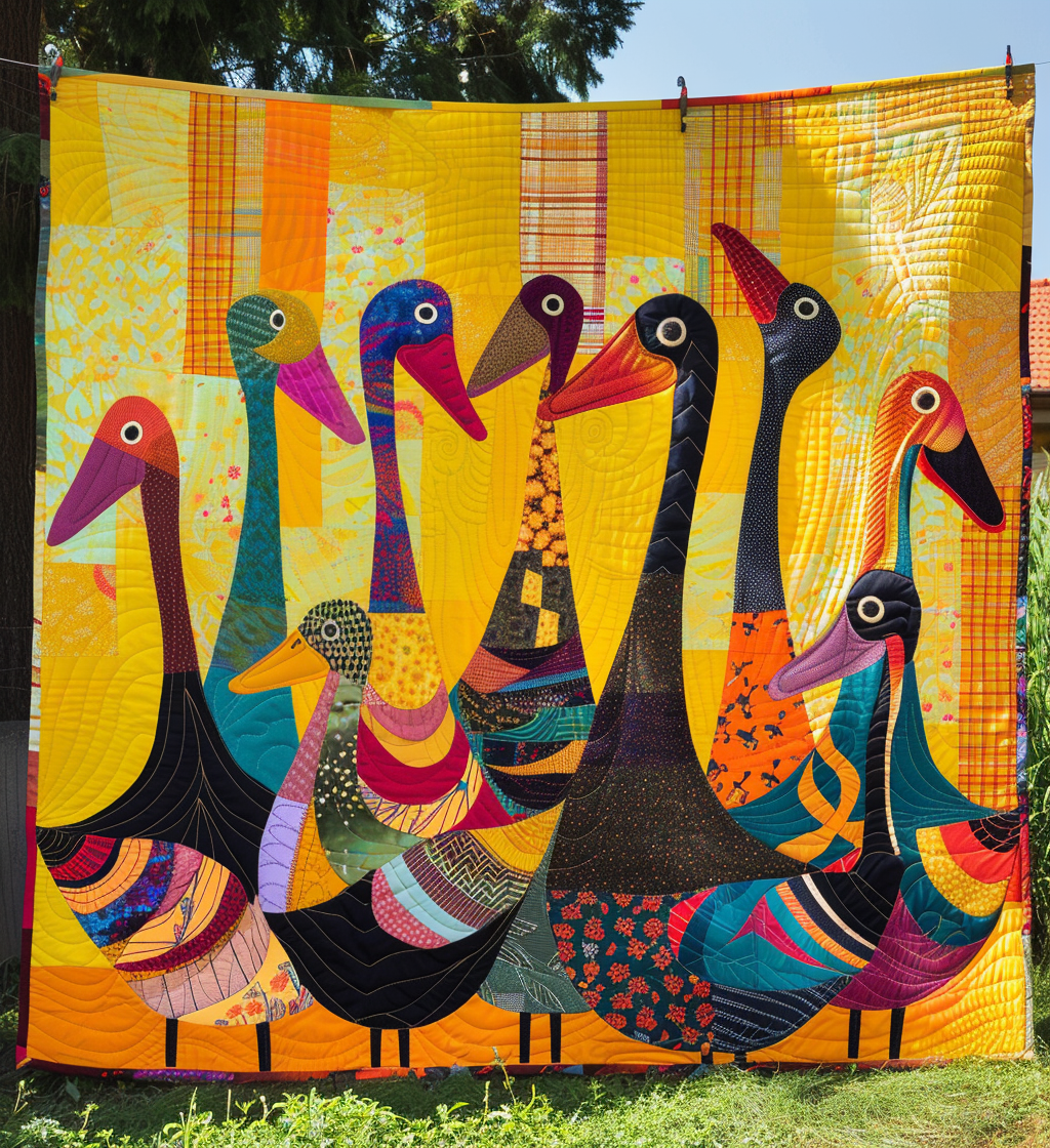 Duck Duck Goose Quilted Blanket