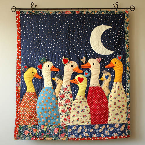 Duckling Drift Quilted Blanket