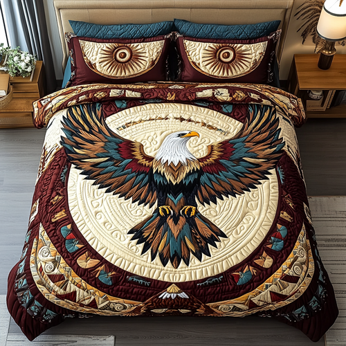 Eagle Embrace 3-Piece Quilted Bedding Set