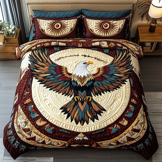 Eagle Embrace 3-Piece Quilted Bedding Set