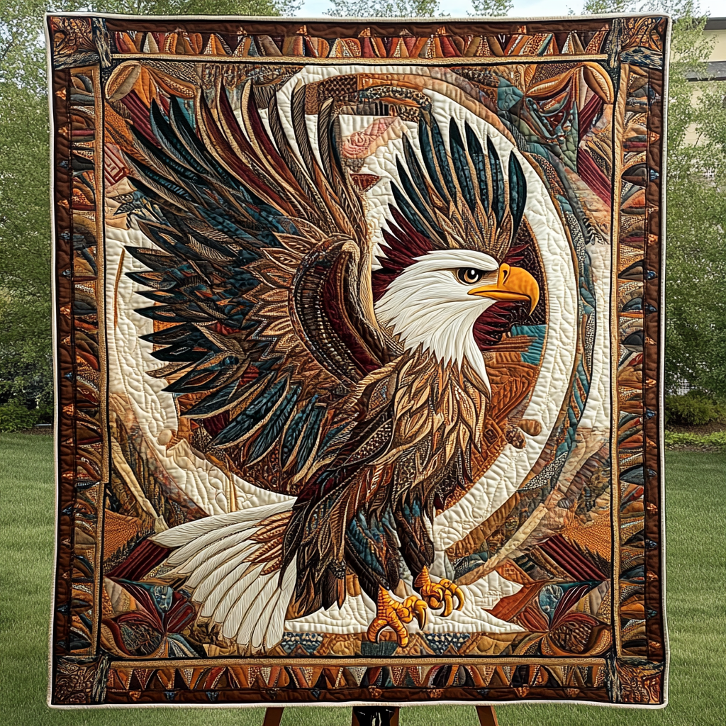 Eagle Embrace Quilted Blanket