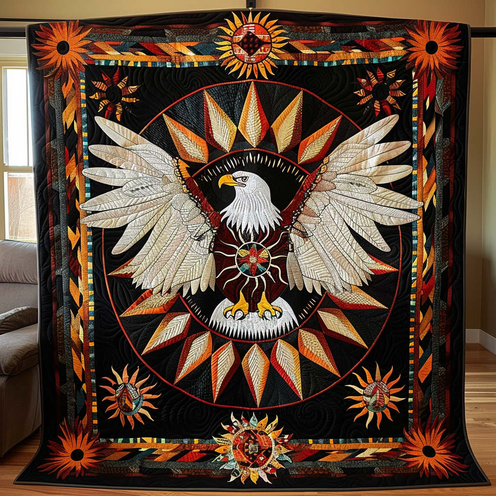 Eagle's Glory Quilted Blanket