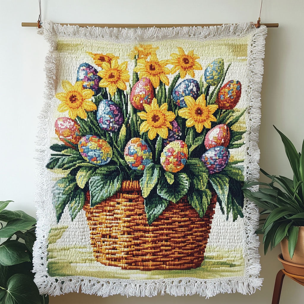 Easter Bunnies Woven Throw Blanket