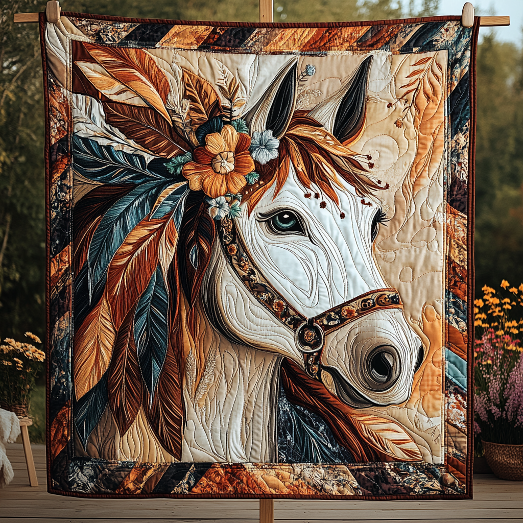 Echoes of Freedom Quilted Blanket