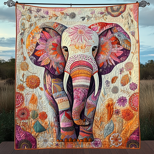 Echoes of the Savannah Quilted Blanket