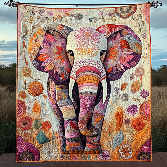 Echoes of the Savannah Quilted Blanket