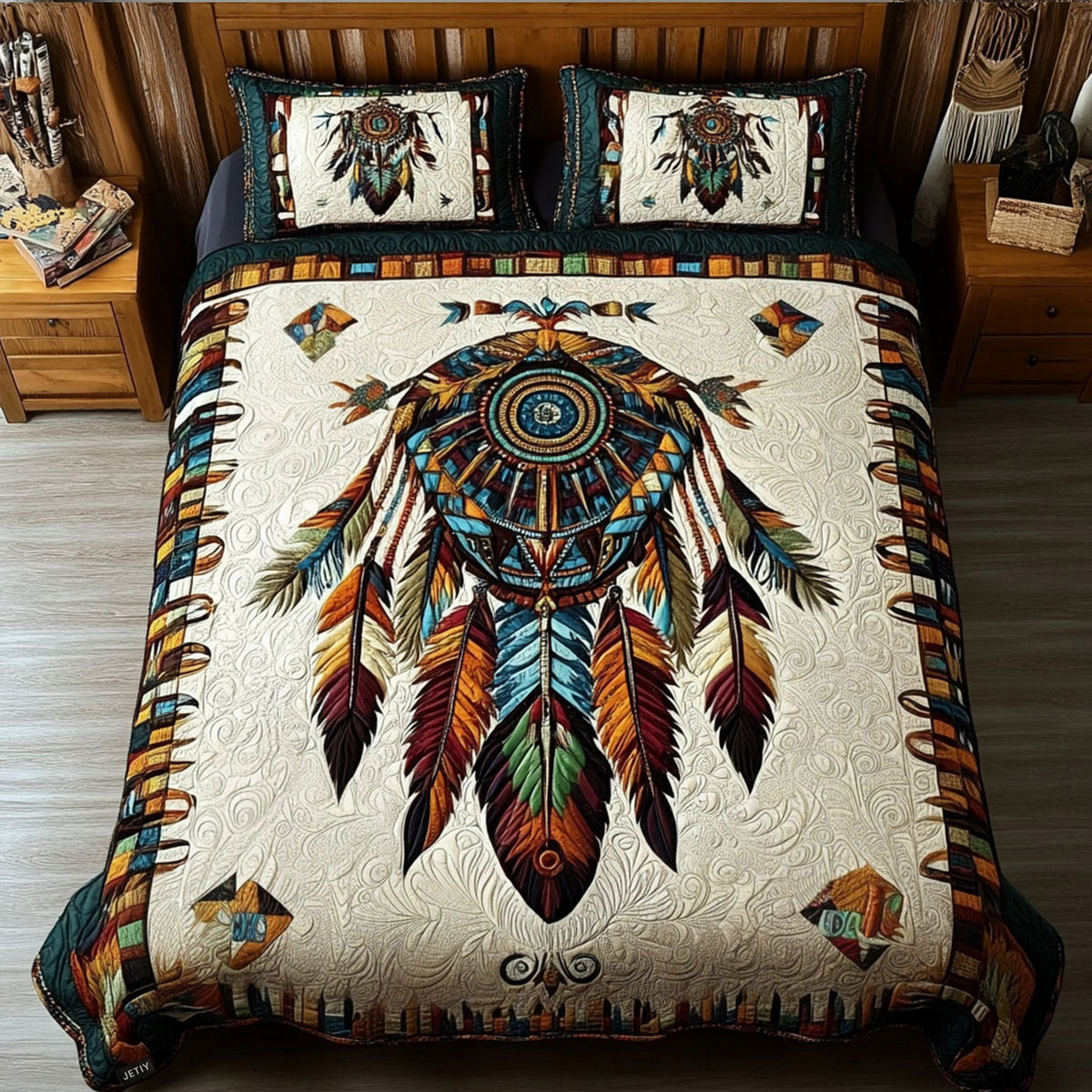 Echoes of the Sky 3-Piece Quilted Bedding Set