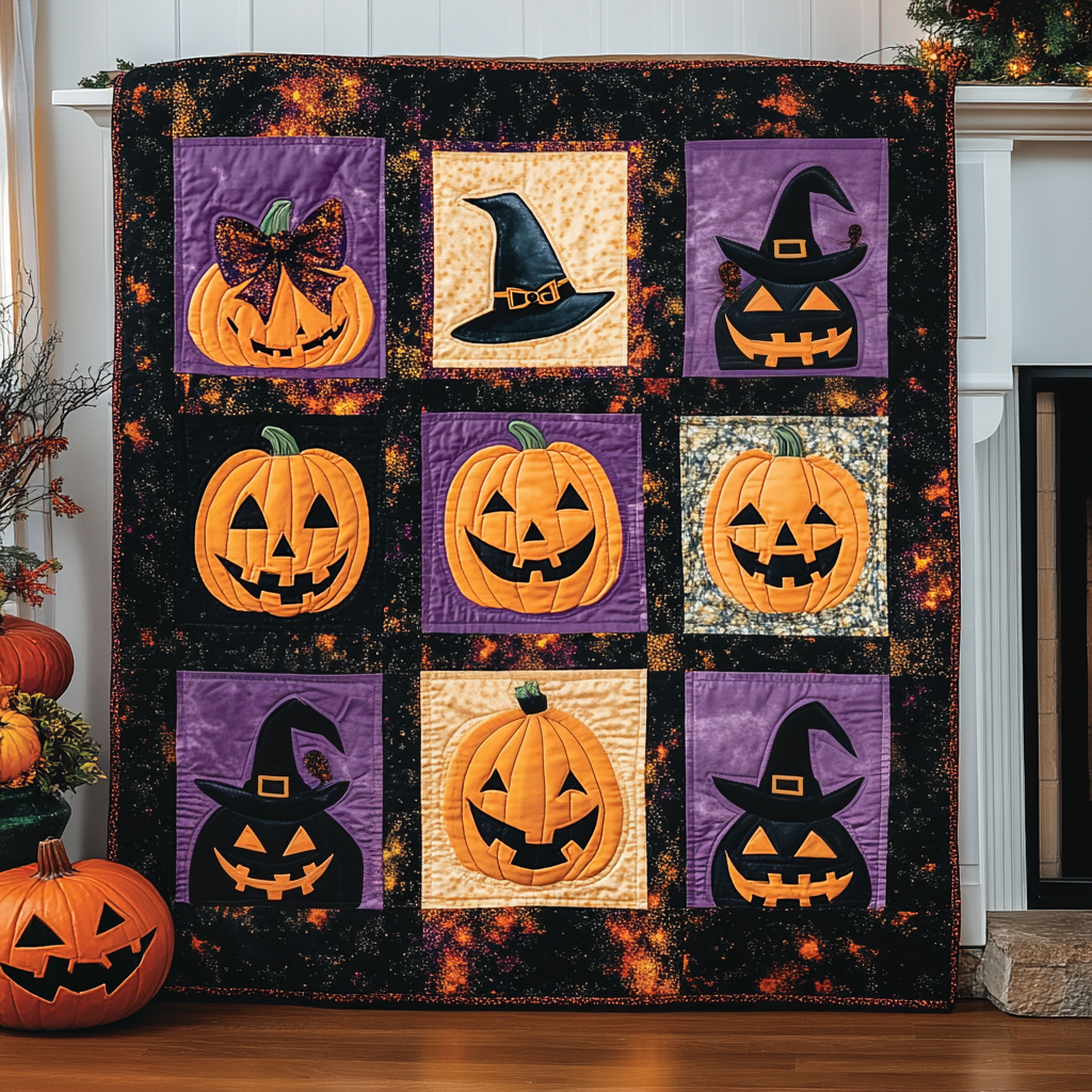 Eerie Night Quilted Blanket