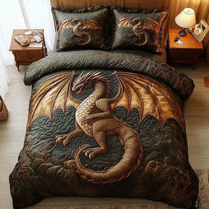 Eldritch Ember 3-Piece Quilted Bedding Set