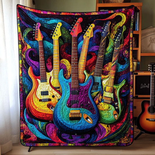 Electric Harmony Quilted Blanket