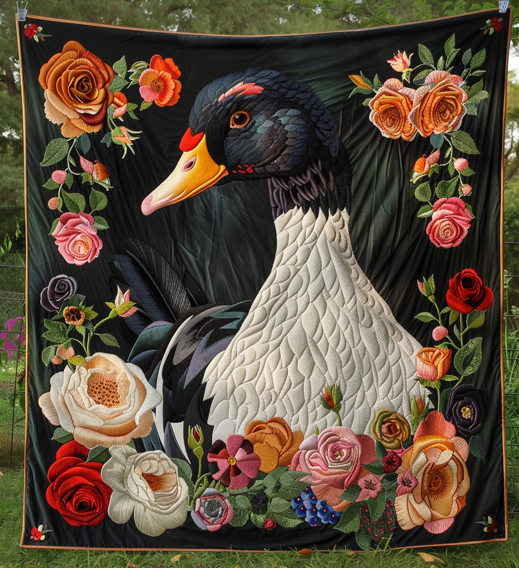 Elegant Duck Quilted Blanket
