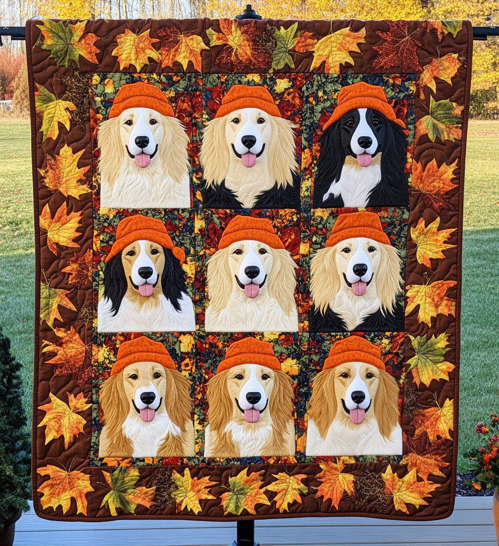 Elegant Collies Quilted Blanket
