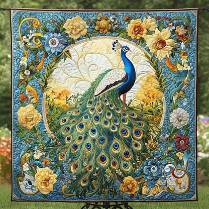 Elegant Plumage Quilted Blanket