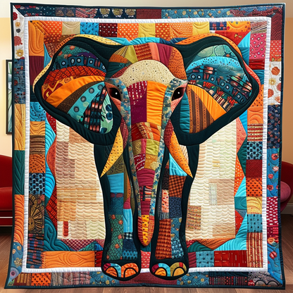 Elephant Adventure Quilted Blanket