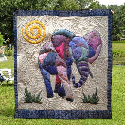 Elephant Majesty Quilted Blanket