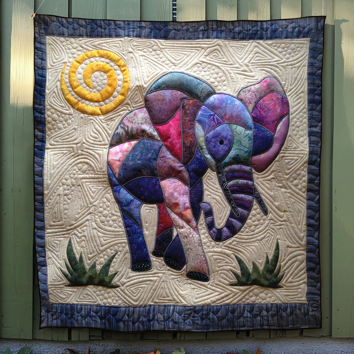 Elephant Majesty Quilted Blanket