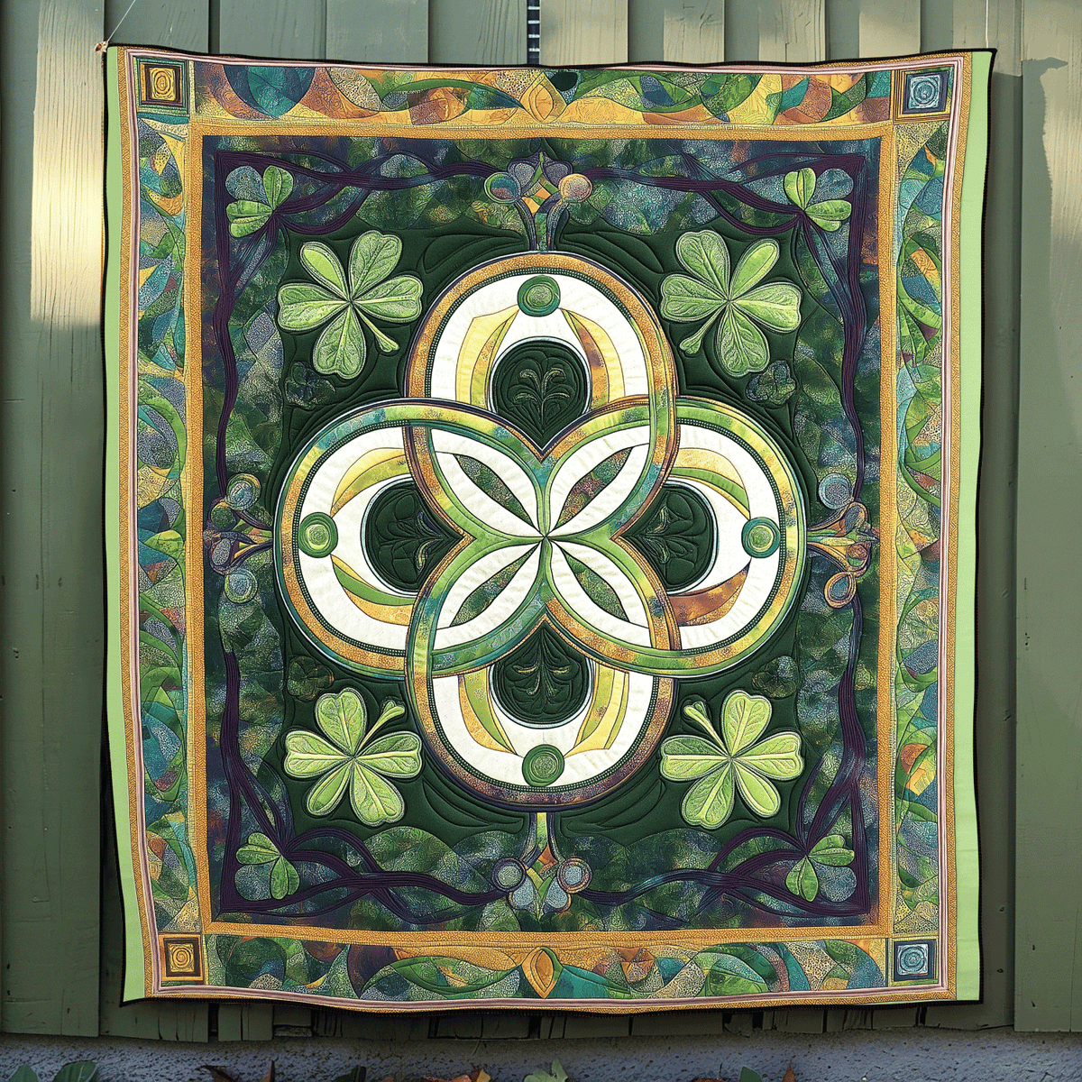 Emerald Bliss Quilted Blanket