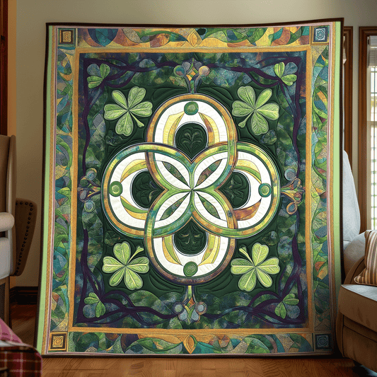 Emerald Bliss Quilted Blanket