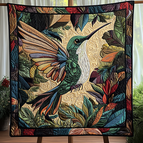 Emerald Hover Quilted Blanket