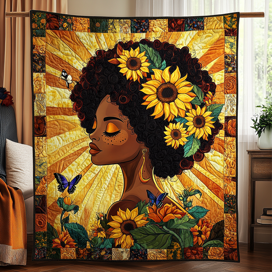 Empowered Blooms Quilted Blanket