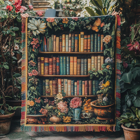 Enchanted Library Woven Throw Blanket