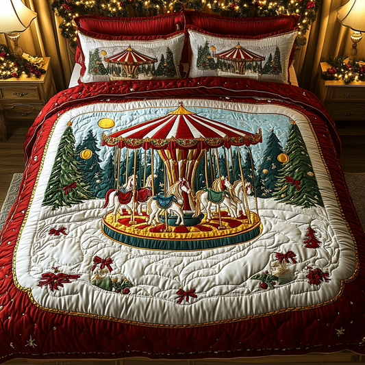 Enchanted Carousel 3-Piece Quilted Bedding Set