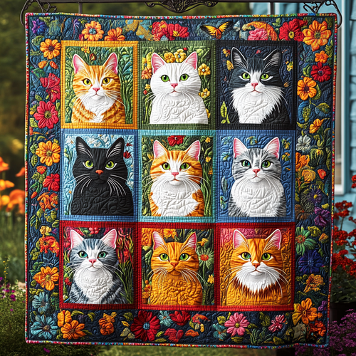 Enchanted Catnip Quilted Blanket