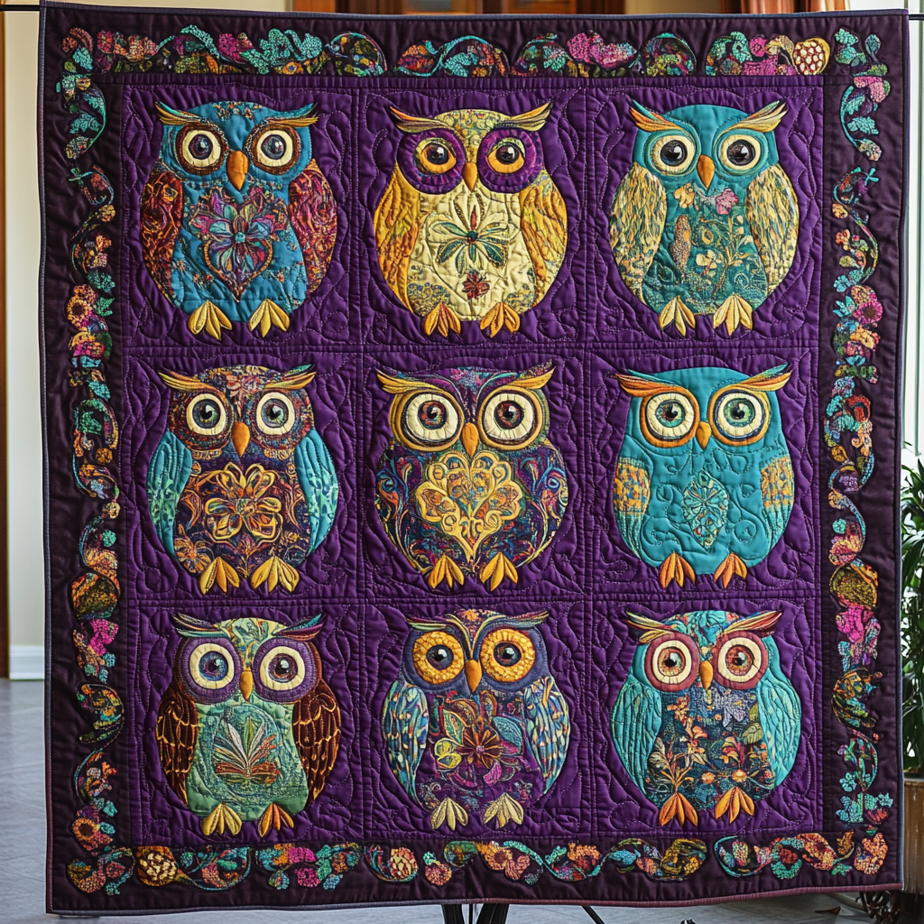 Enchanted Feathers Quilted Blanket