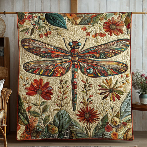 Enchanted Garden Flight Quilted Blanket