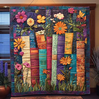 Enchanted Library Quilted Blanket