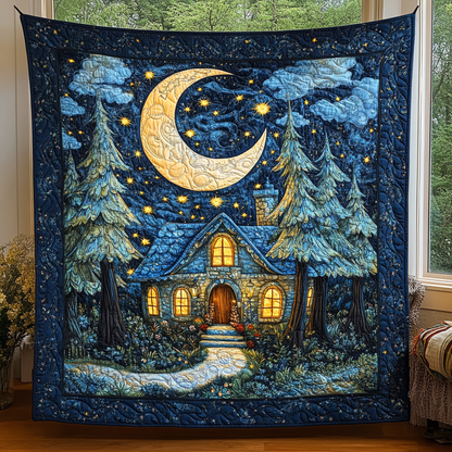 Enchanted Moonlit Home Quilted Blanket