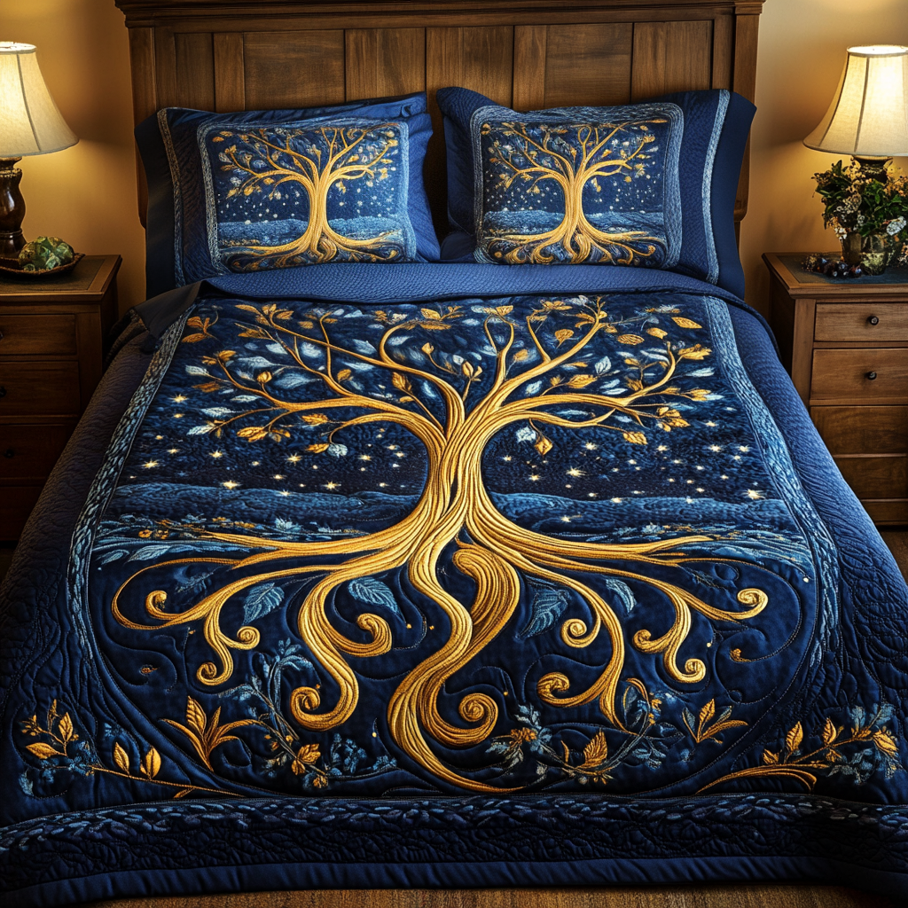 Enchanted Woodland 3-Piece Quilted Bedding Set