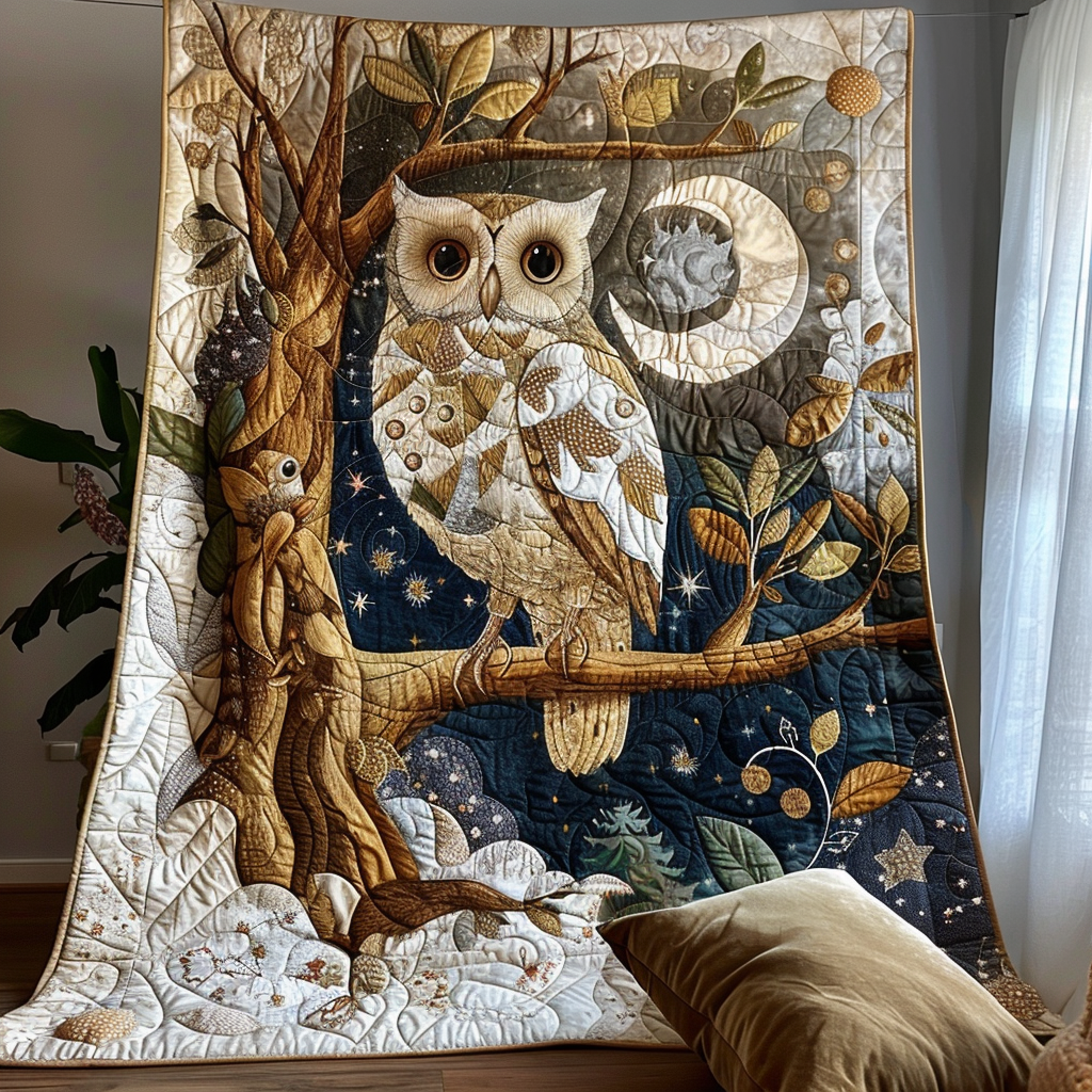 Enchanting Owl Quilted Blanket