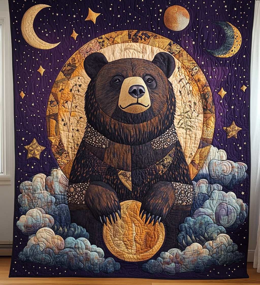 Enchating Bear Quilted Blanket