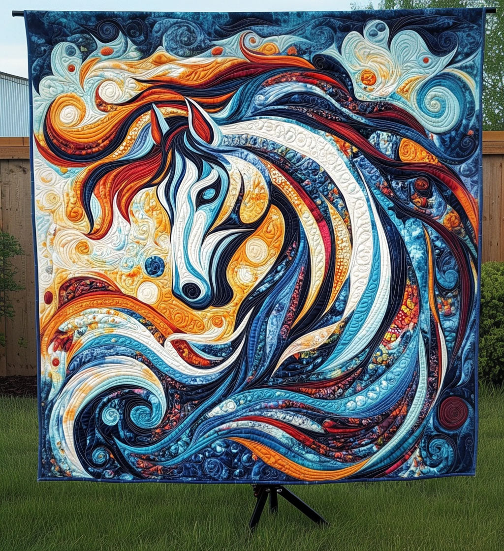 Equestrian Dreams Quilted Blanket