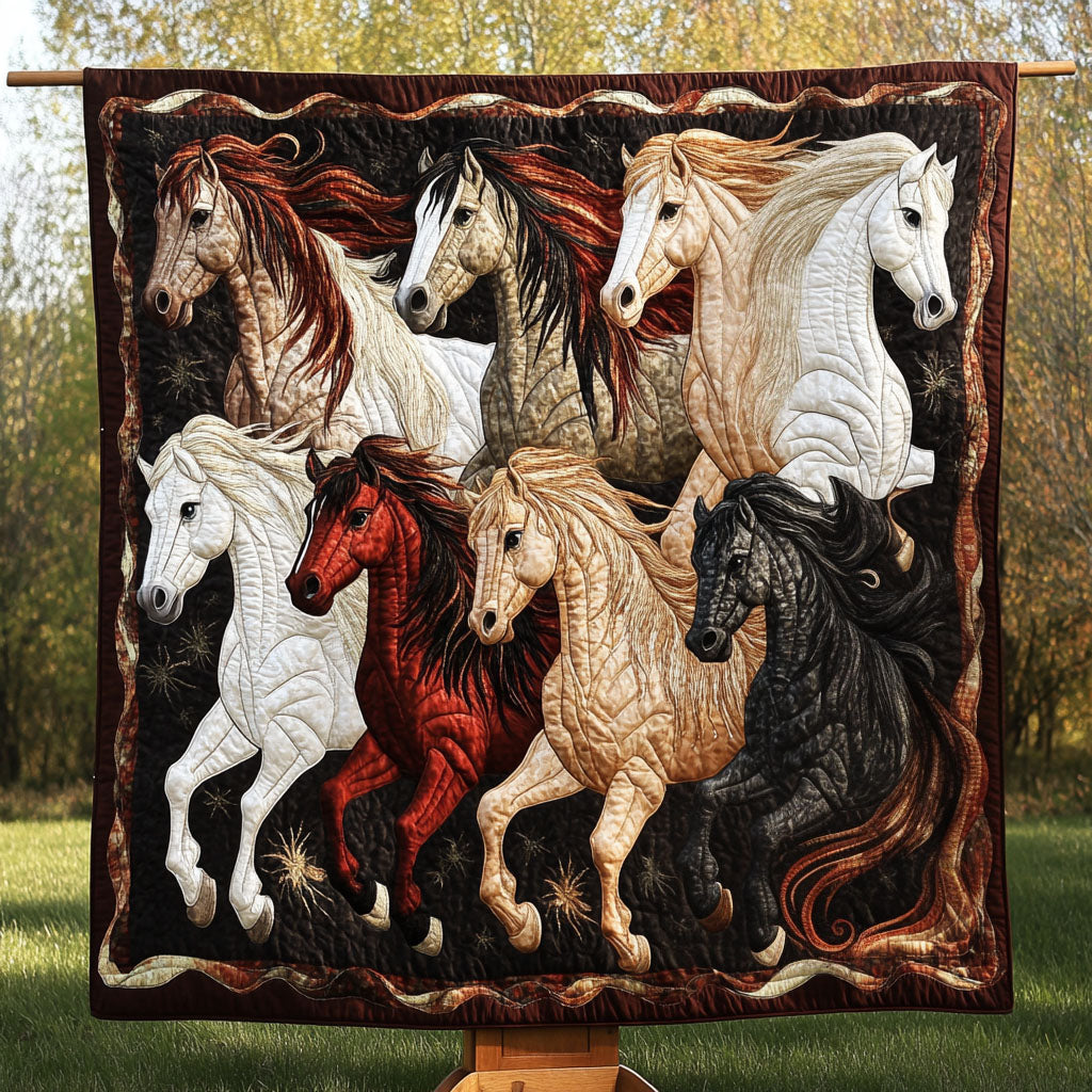 Equine Harmony Quilted Blanket