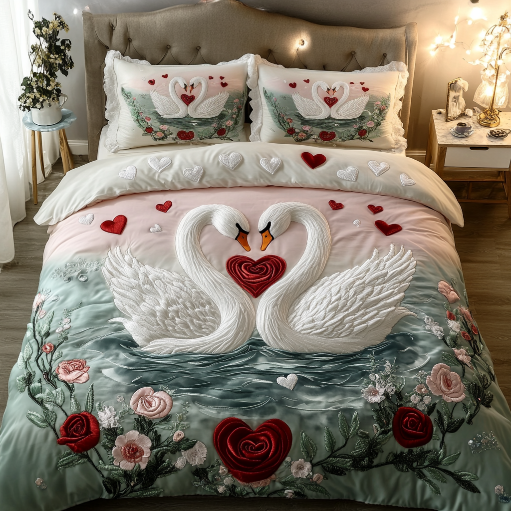 Eternal Bond 3-Piece Quilted Bedding Set
