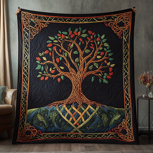 Eternal Roots Quilted Blanket