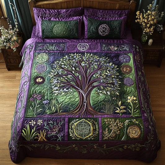 Ethereal Arbor 3-Piece Quilted Bedding Set