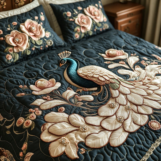 Ethereal Elegance 3-Piece Quilted Bedding Set
