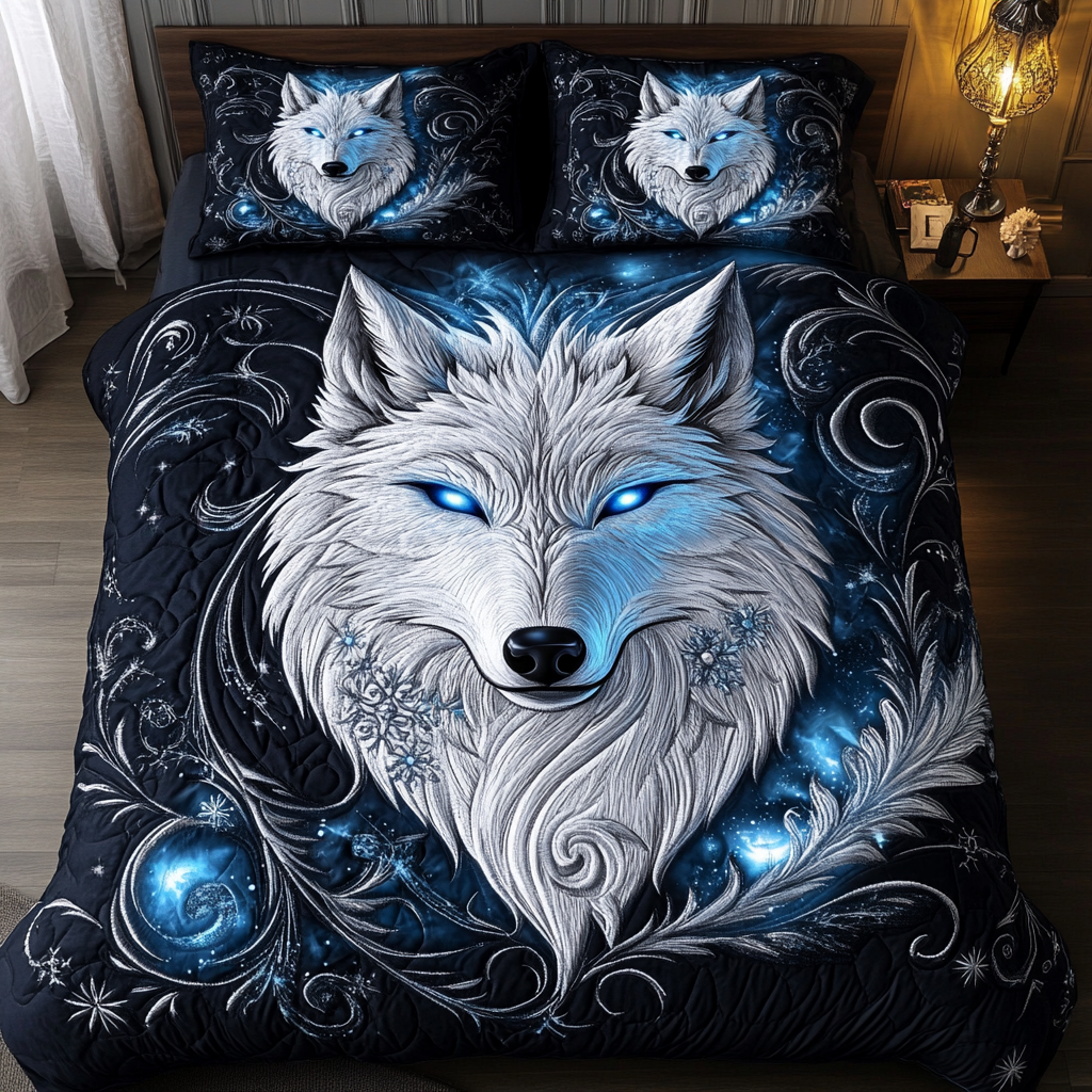 Ethereal Howl 3-Piece Quilted Bedding Set