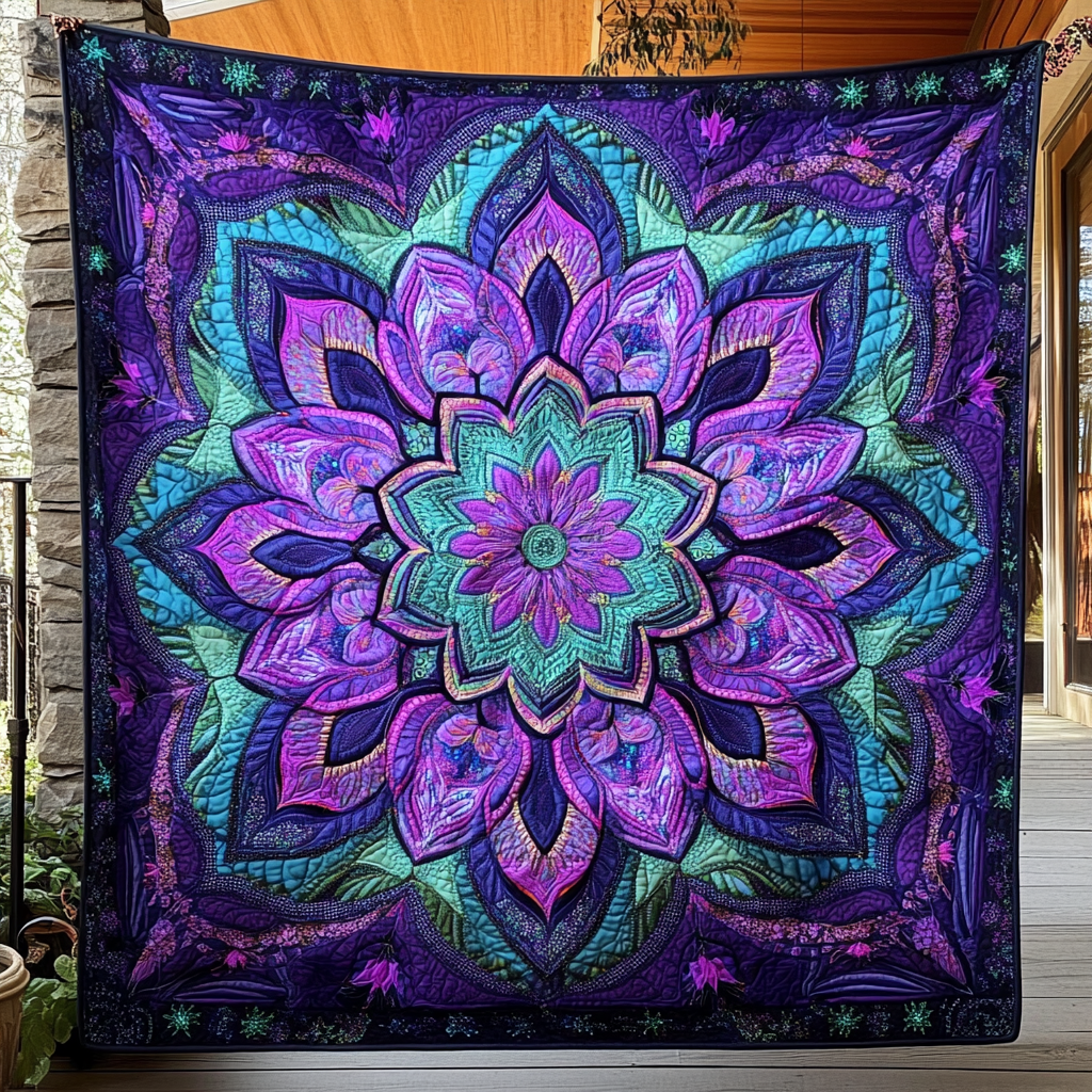 Ethereal Radiance Quilted Blanket