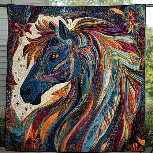 Ethereal Steed Quilted Blanket