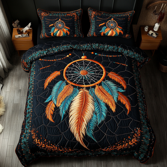 Ethereal Web 3-Piece Quilted Bedding Set