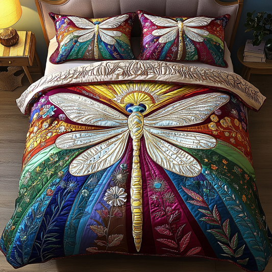 Ethereal Wings 3-Piece Quilted Bedding Set