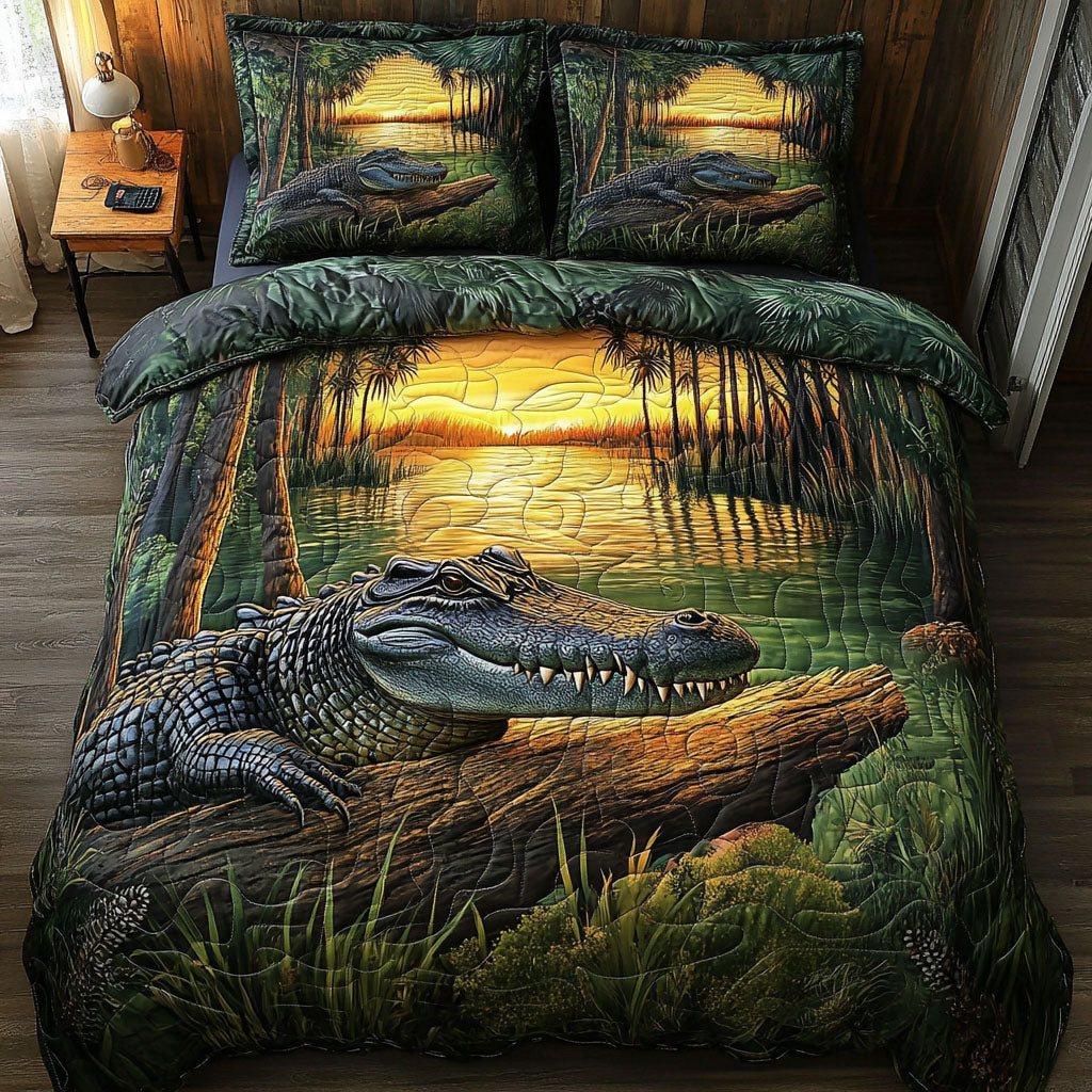 Everglades Pride 3-Piece Quilted Bedding Set