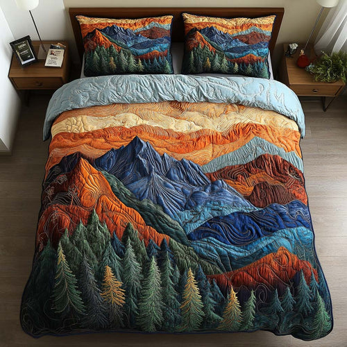 Evergreen Dreams 3-Piece Quilted Bedding Set