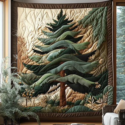 Evergreen Dreams Quilted Blanket