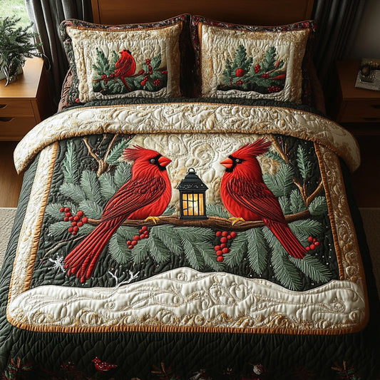 Evergreen Pair 3-Piece Quilted Bedding Set
