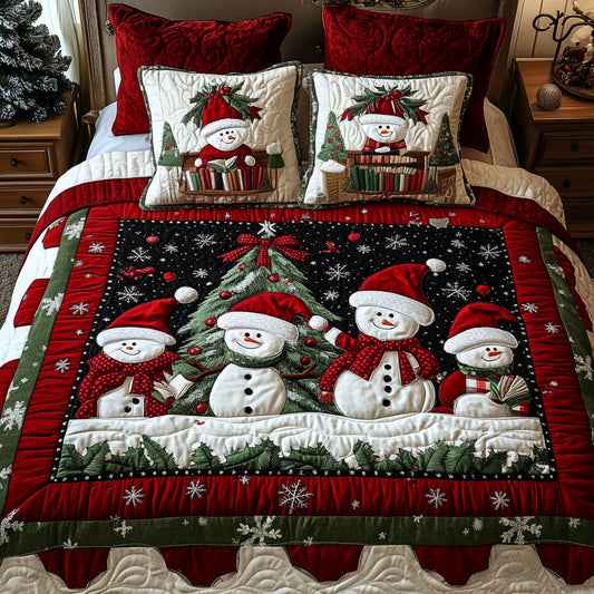 Evergreen Wishes 3-Piece Quilted Bedding Set